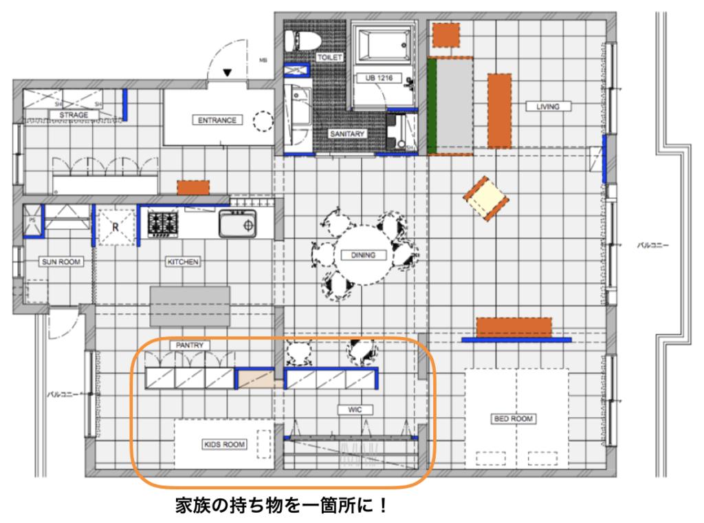 収納箇所の間取り