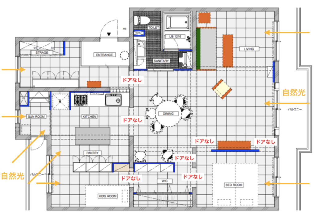 リノベーション後の間取り図