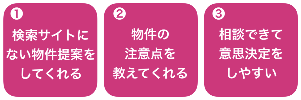 不動産会社に頼んだ場合の3つのメリット