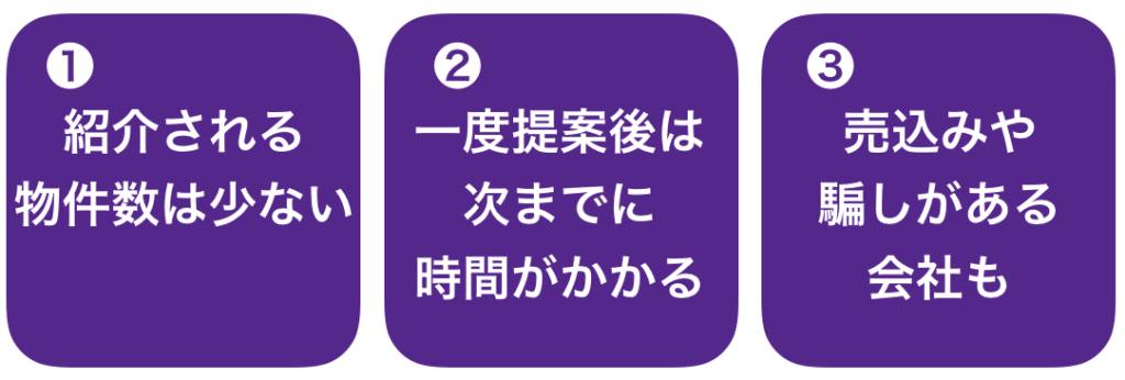 不動産会社に頼んだ場合の3つのデメリット