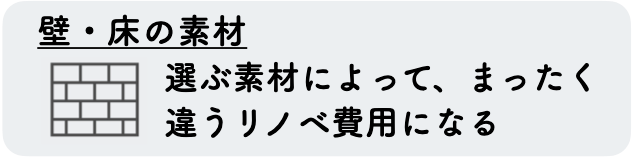 壁と床の素材