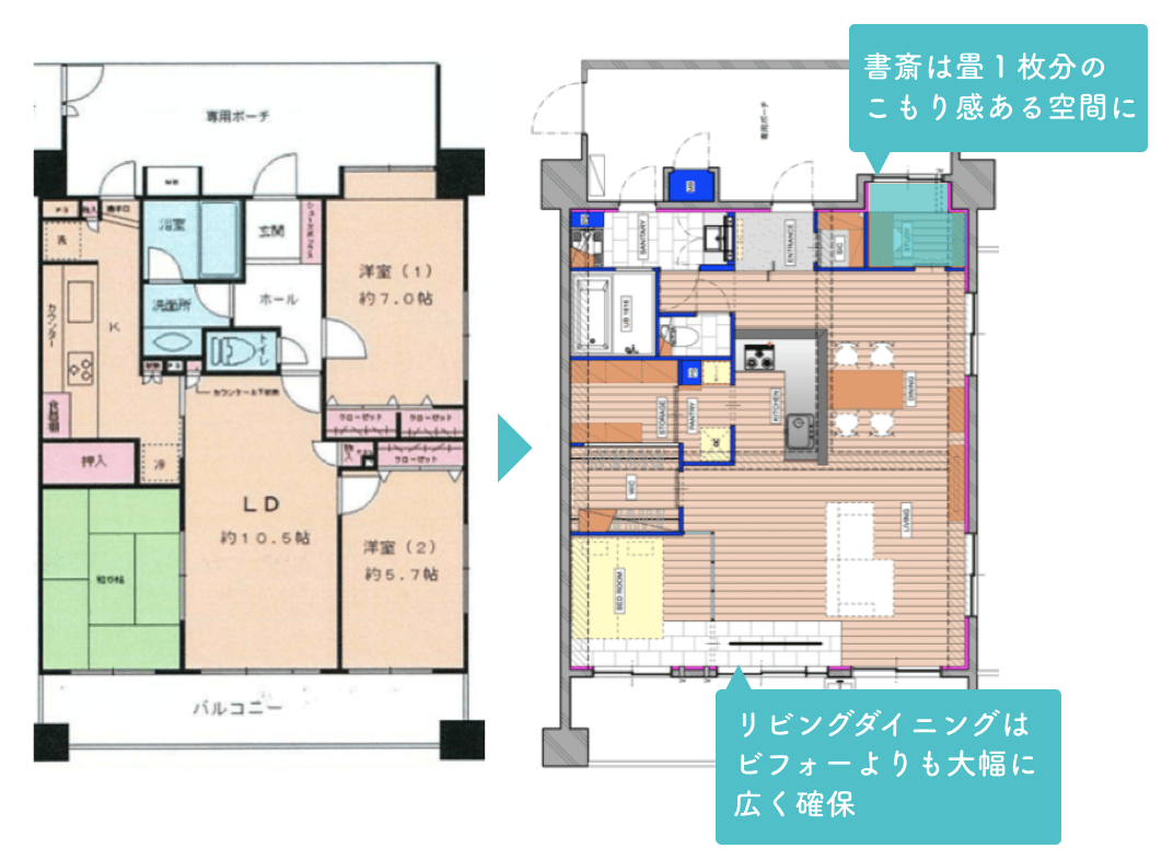 3ldkリノベーションの事例