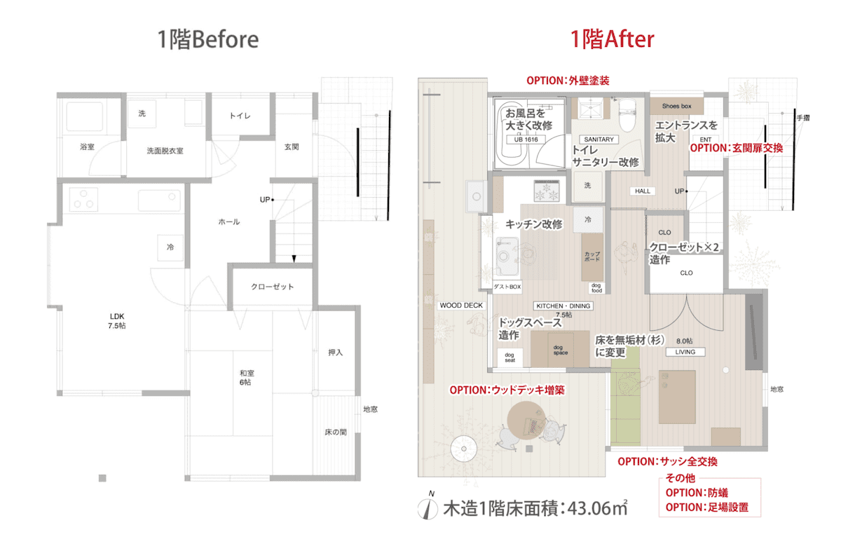 戸建リノベーション費用の事例