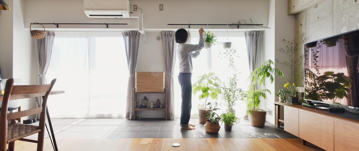 40代で購入を決意。グリーンに囲まれた癒しの空間