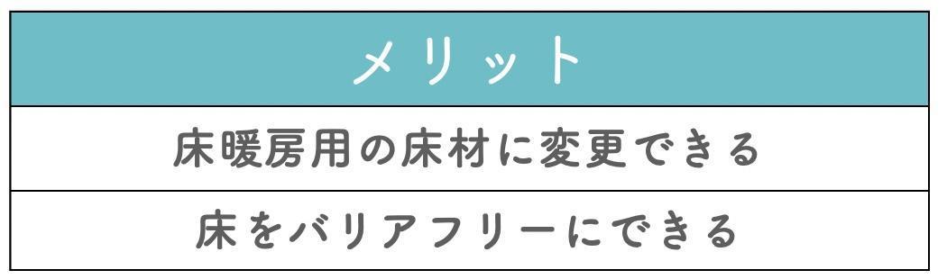 張り替え｜床を剥がして貼り付ける方法のメリット