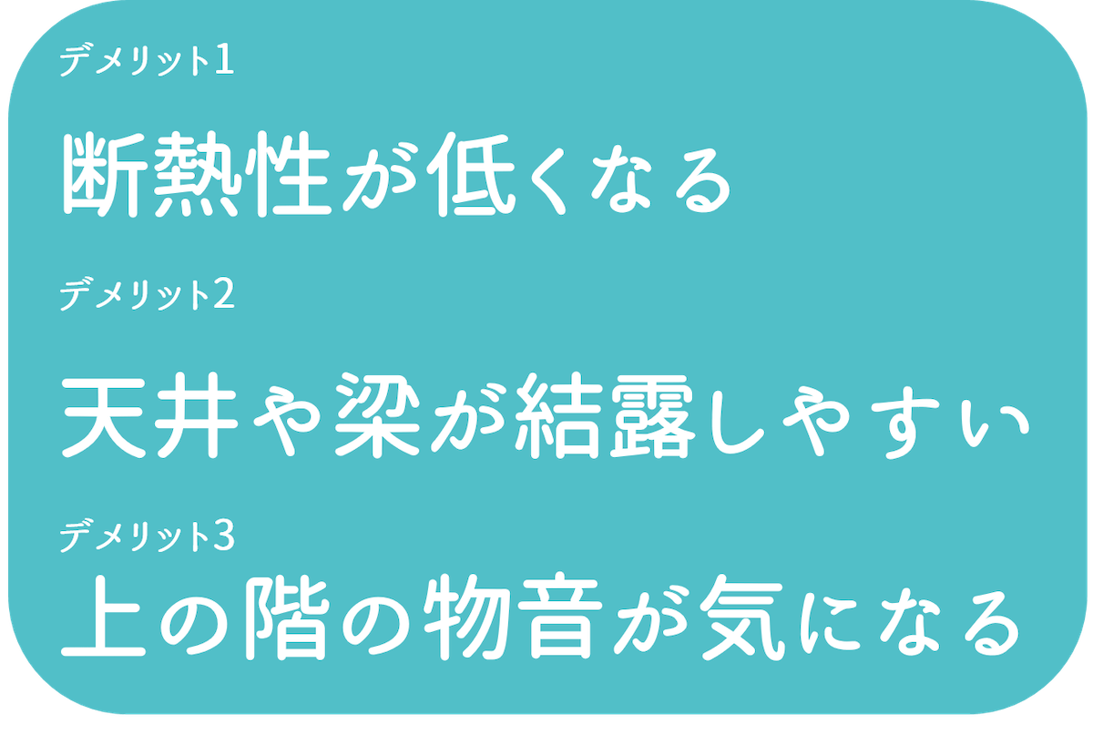 梁を活かすリノベーションのデメリット