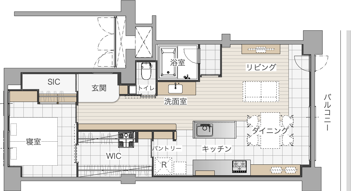 中古マンションのリノベーション後の間取り図