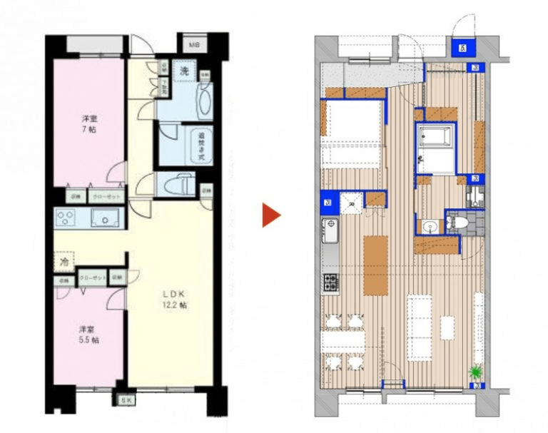 事例③：ぬくもりのあるナチュラルモダンな空間_間取り図