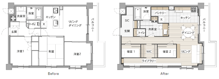 お気に入りの北欧家具に囲まれる暮らし_間取り