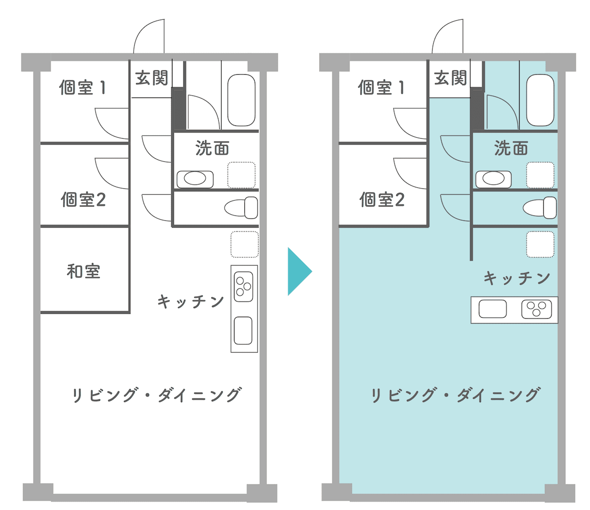 3-1.個室以外の設備や内装を刷新する｜470万円