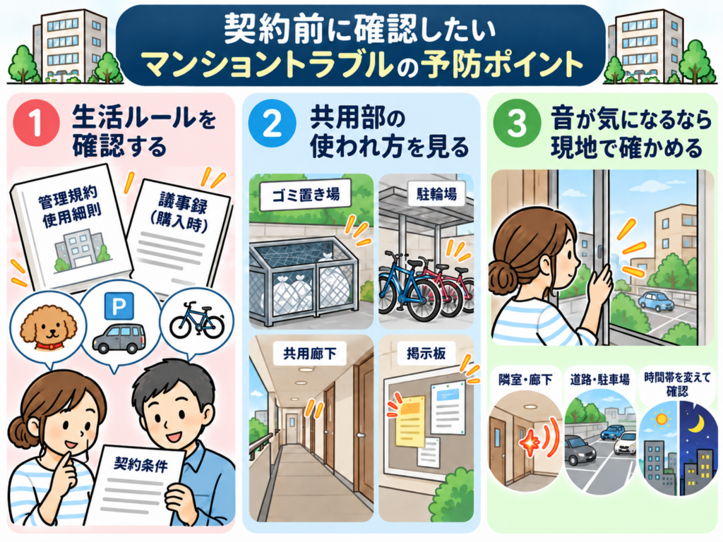 マンショントラブル予防ポイント