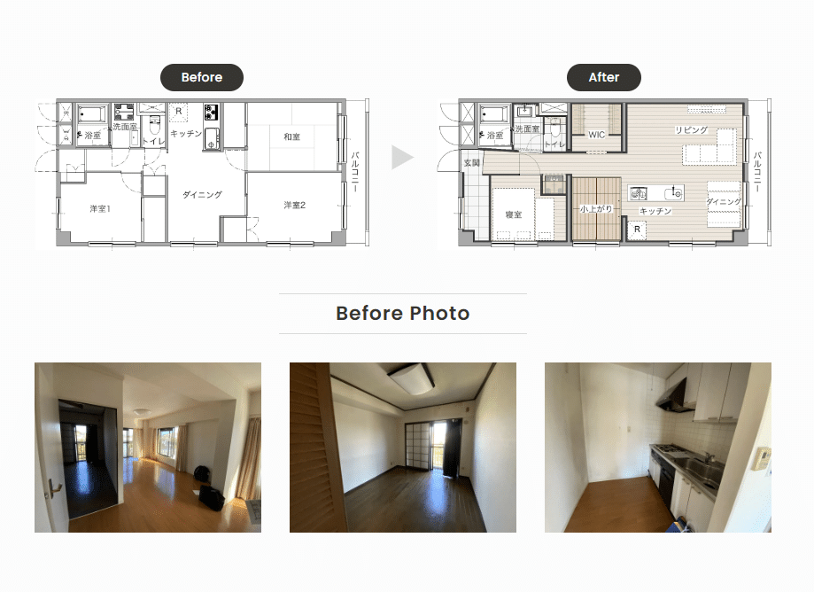 間取り図 Before After