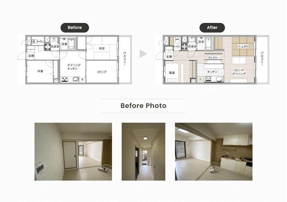 間取り図 Before After