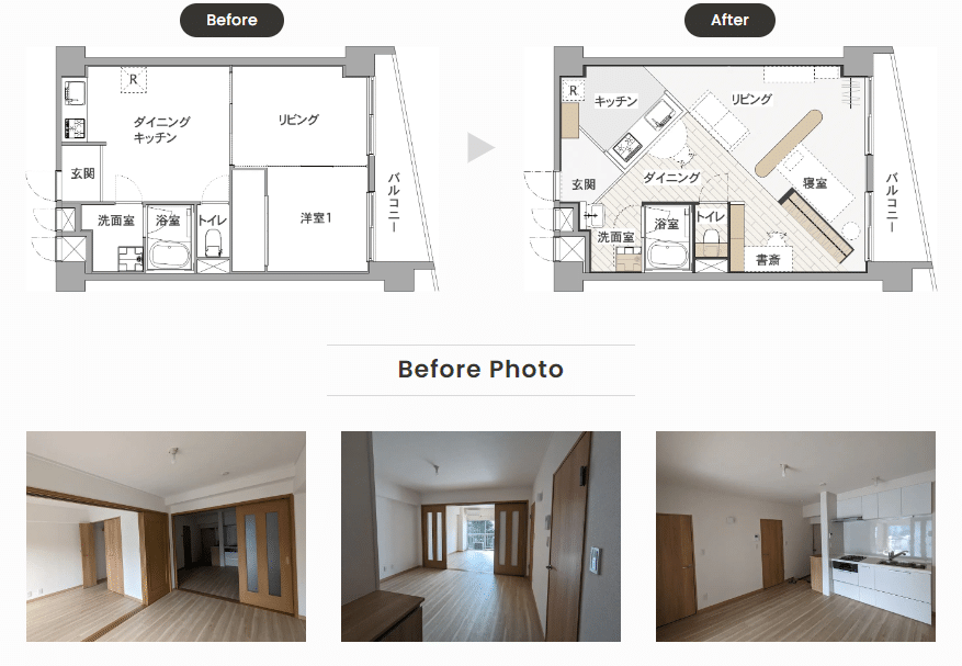 交錯する住まい間取り図