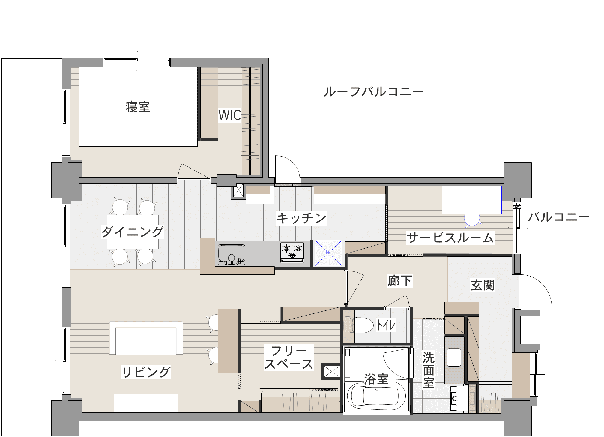 余白と機能美を備えた住まい