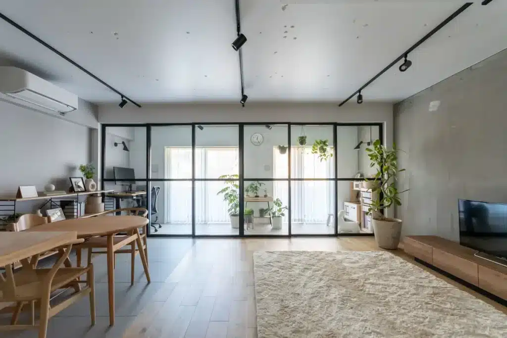 事例②ベランダと室内を一体的に使う