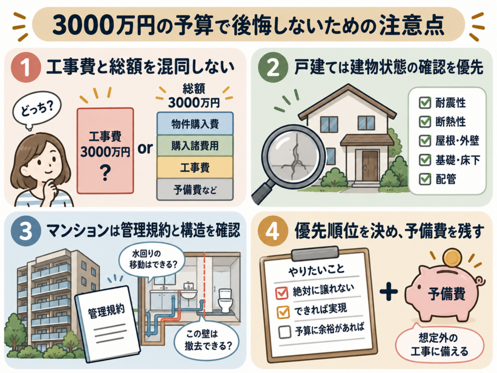 リノベーション3000万円（注意点）