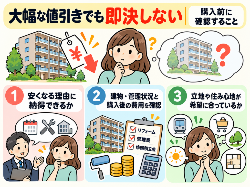 中古マンション値引き｜購入前に確認すること