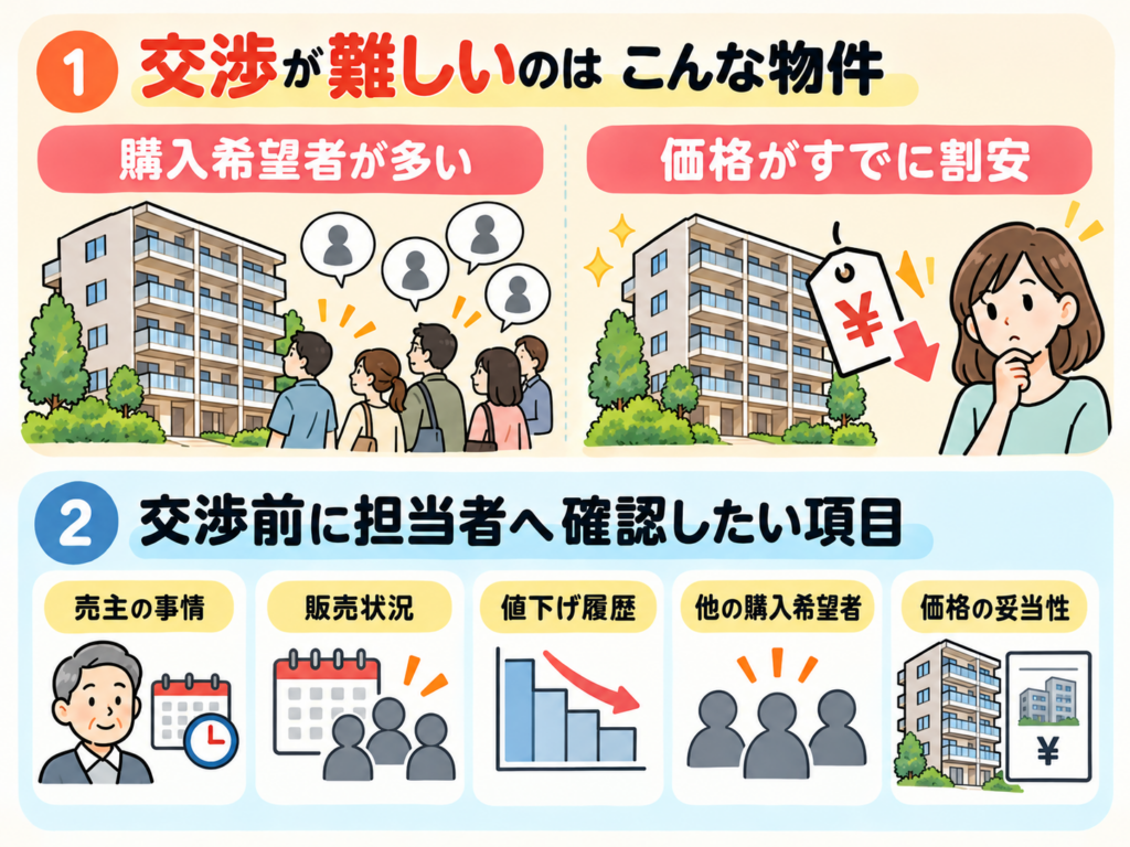 値引き交渉が難しい物件｜確認項目