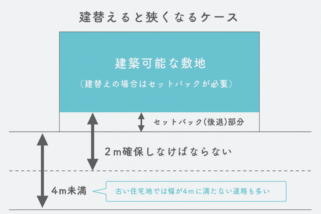 法律上で建て替えると狭くなる場合もスケルトンリノベが有効