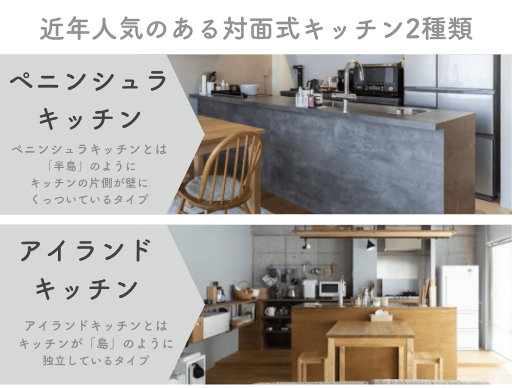 対面キッチンとはの違い