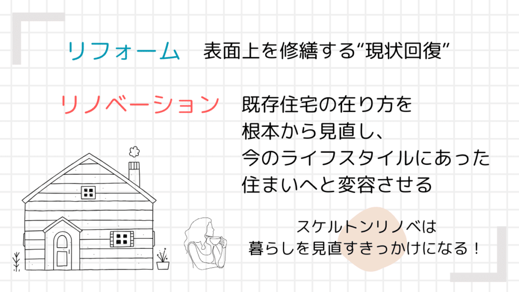 スケルトンリノベとは?戸建てならではの特徴と魅力