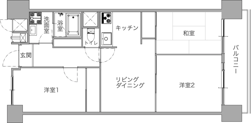 二人暮らし｜ポイントは“ゆるやかな仕切り”