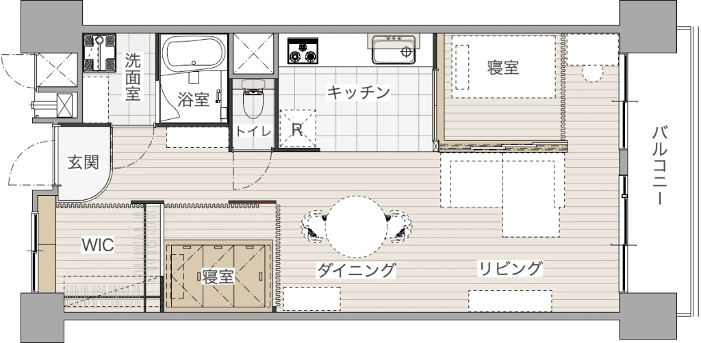 二人暮らし｜ポイントは“ゆるやかな仕切り”