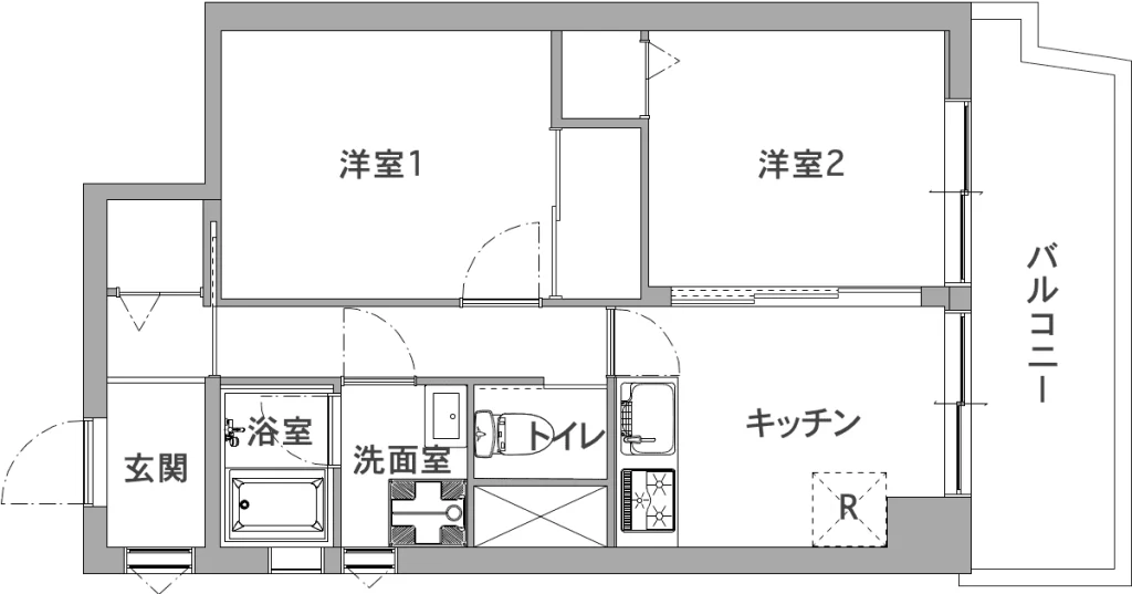 ① 壁で仕切らず、光と風が通る余白をつくる