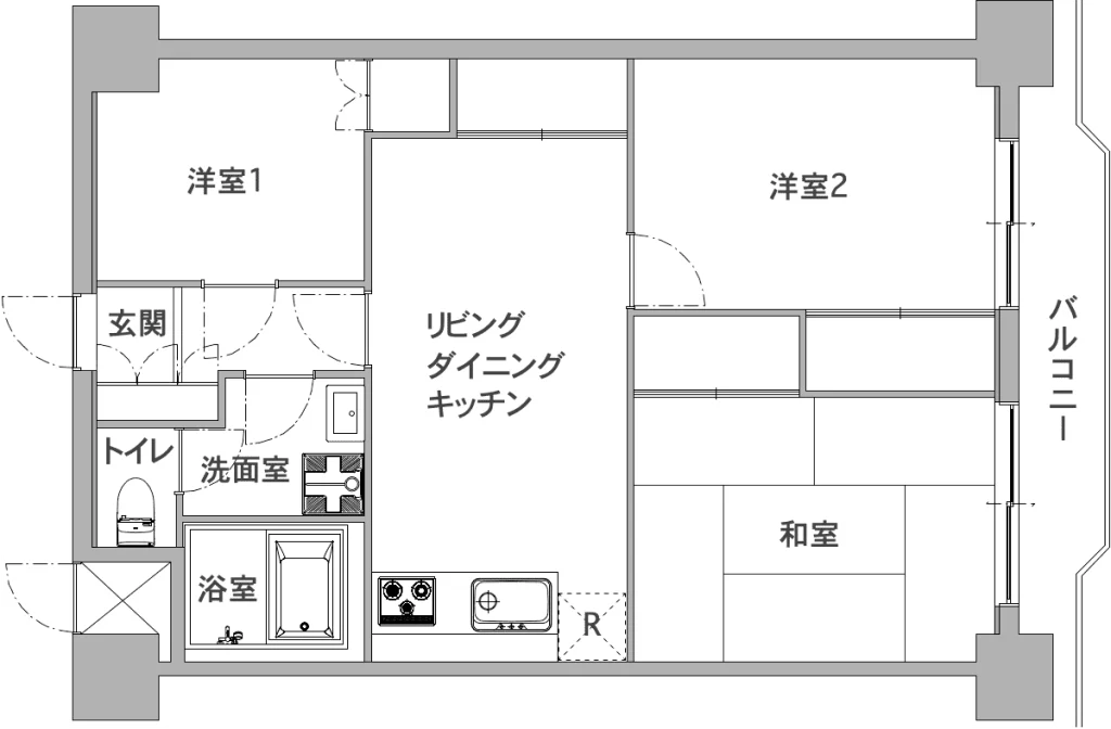 二人暮らし｜ポイントは“ゆるやかな仕切り”