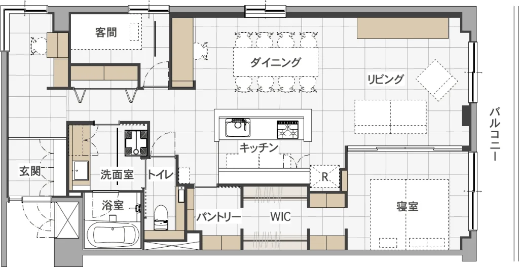 二人暮らし｜ポイントは“ゆるやかな仕切り”