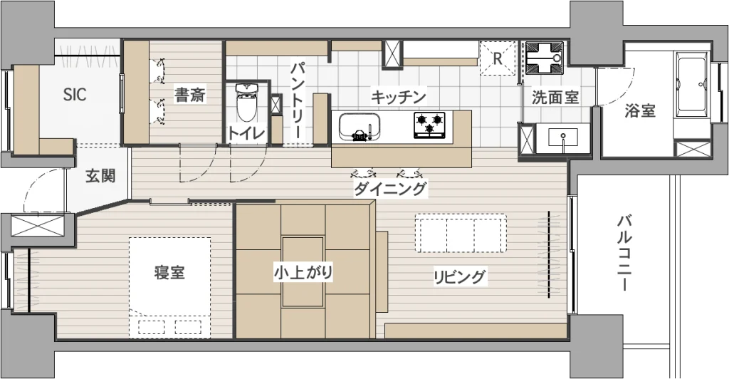 ワークスペースのある間取り