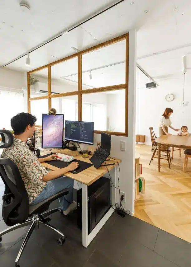 3人暮らし｜ワークスペースの場所を工夫して