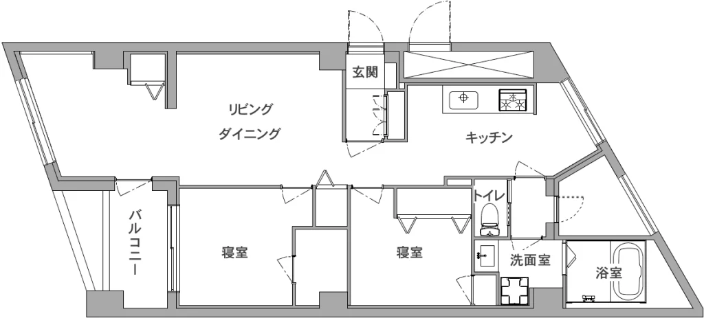 アパレルショップのようなハイデザイン空間