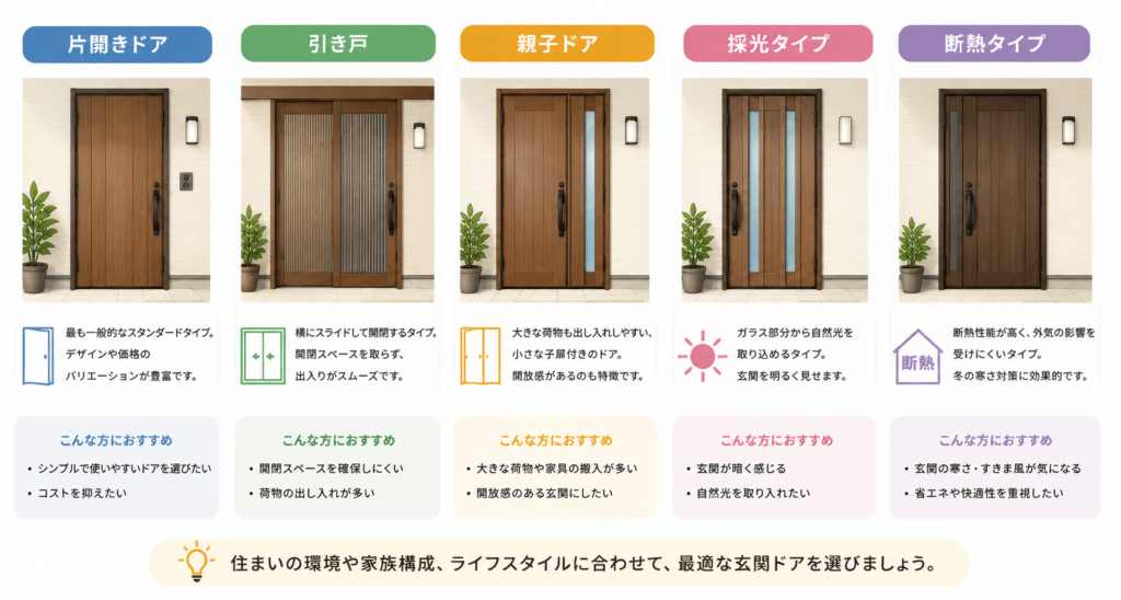 玄関ドアの種類と選び方